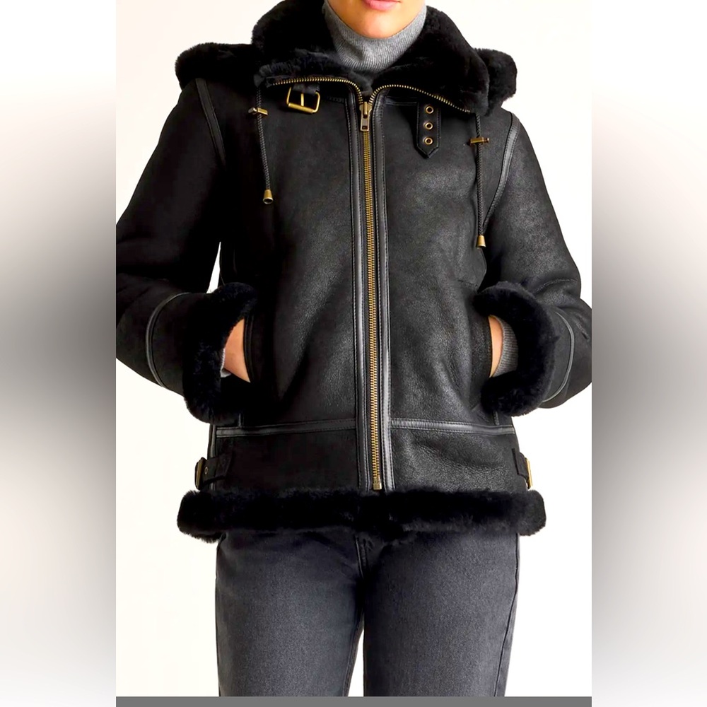 Quince 100% Shearling Bomber Jacket